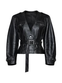 Ksubi Belted Leather Jacket Black at Farfetch