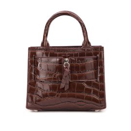 Kuei Bag  Chocolate Brown Croc Embossed ndash at Brandon Blackwood New York