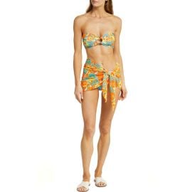 Kulani Kinis Floral Sheer Mesh Cover-Up Sarong at Nordstrom