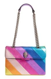 Kurt Geiger London Rainbow Shop Kensington Leather Crossbody Bag in Pink Multi  at Nordstrom