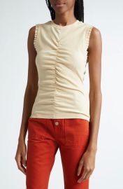 Kyla Ruched Sleeveless Cotton Top at Nordstrom