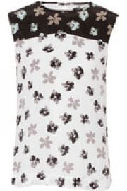 Kyle floral-print washed-silk top at The Outnet