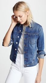 L  039 AGENCE Celine Slim Fit Distressed Jacket at Shopbop