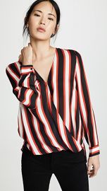 L  039 AGENCE Kyla Draped Blouse at Shopbop