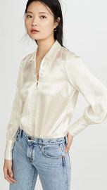 L  039 AGENCE Naomi Button Loop Blouse at Shopbop