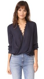 L  039 AGENCE Rosario Blouse with Lace at Shopbop