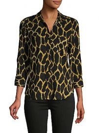 L  039 Agence - Animal-Print Blouse at Saks Off 5th