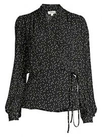 L  039 Agence - Cara Polka Dot Wrap Blouse at Saks Fifth Avenue