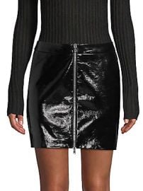 L  039 Agence - Claudia Leather Zip Mini Skirt at Saks Off 5th