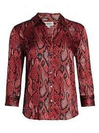 L  039 Agence - Dani Snake Print Silk Blouse at Saks Fifth Avenue