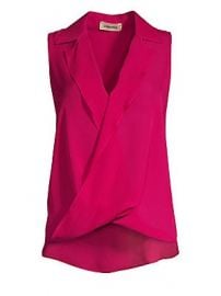 L  039 Agence - Freja Draped Silk Blouse at Saks Fifth Avenue