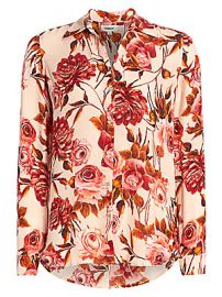 L  039 Agence - Nina Rose Print Silk Blouse at Saks Fifth Avenue