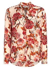 L  039 Agence - Nina Rose Print Silk Blouse at Saks Fifth Avenue