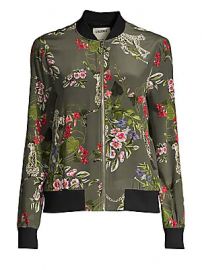 L  039 Agence - Ollie Silk Print Bomber Jacket at Saks Fifth Avenue