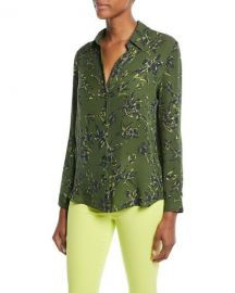 L  39 Agence Nina Floral-Print Silk Blouse   Neiman Marcus at Neiman Marcus