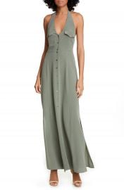 L  x27 AGENCE Amina Silk Halter Maxi Dress   Nordstrom at Nordstrom