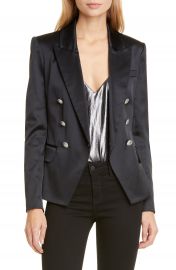 L  x27 AGENCE Kenzie Satin Double Breasted Blazer   Nordstrom at Nordstrom