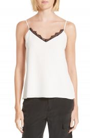 L  x27 AGENCE Lia Lace Trim Silk Camisole   Nordstrom at Nordstrom