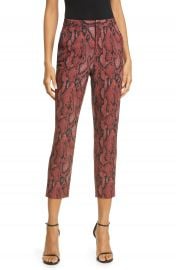 L  x27 AGENCE Ludivine Snake Print Crop Trousers   Nordstrom at Nordstrom