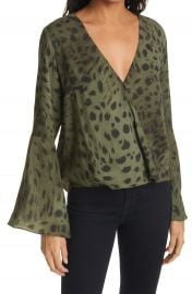 L  x27 AGENCE Mei Animal Print Blouse   Nordstrom at Nordstrom