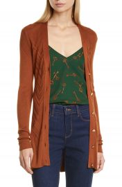 L  x27 AGENCE Millie Chevron Stitch Cardigan   Nordstrom at Nordstrom