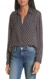 L  x27 AGENCE Nina Print Silk Georgette Blouse at Nordstrom