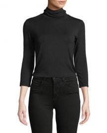 L  x27 Agence Aja 3 4-Sleeve Turtleneck Top at Neiman Marcus