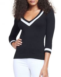 L  x27 Agence Axelle V-Neck Knit Top at Neiman Marcus