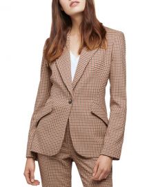 L  x27 Agence Chamberlain Houndstooth Single-Button Blazer at Neiman Marcus