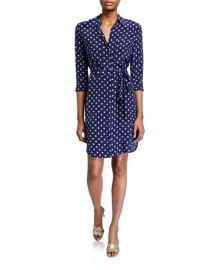 L  x27 Agence Stella-Dotted Shirtdress at Neiman Marcus