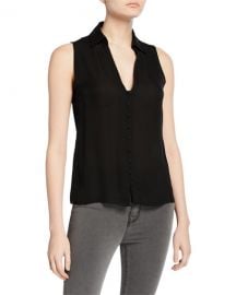 L  x27 Agence Tanya Collared Button-Front Blouse at Neiman Marcus