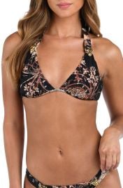 L\'AGENCE Annabelle Jungle Triangle Bikini Top at Nordstrom