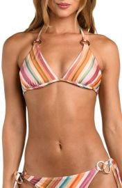 L\'AGENCE Annabelle Watercolor Triangle Bikini Top at Nordstrom