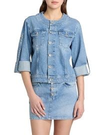 L\'AGENCE Anouk Denim Button-Front Jacket | Saks Fifth Avenue at Saks Fifth Avenue