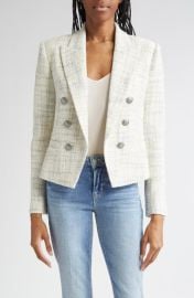 L\'AGENCE Brooke Double Breasted Tweed Blazer at Nordstrom
