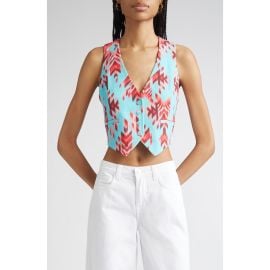 L\'AGENCE Jianna Print Button-Up Vest at Nordstrom