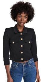 L\'AGENCE Kumi Croppd Fitted Jacket Black 12 at Shopbop