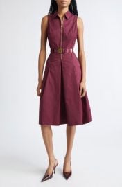 L\'AGENCE Kylo Belted Cotton Blend Shirtdress at Nordstrom