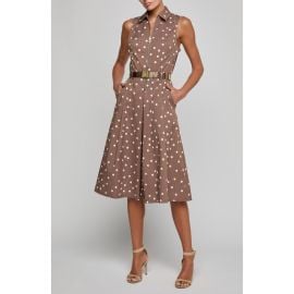 L\'AGENCE Kylo Polka Dot Belted Shirtdress at Nordstrom