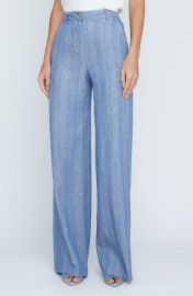 L\'AGENCE Livvy Pinstripe Straight Leg Trousers at Nordstrom