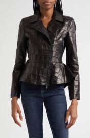 L\'AGENCE Lyric Peplum Biker Jacket at Nordstrom