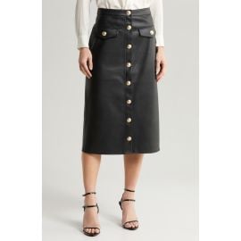 L\'AGENCE Milann Faux Leather Midi Skirt at Nordstrom