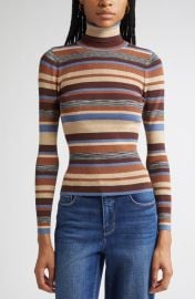 L\'AGENCE Olene Stripe Turtleneck Sweater at Nordstrom