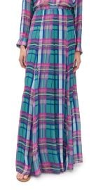 L\'AGENCE Patrica Full Maxi Skirt Multi Colorful Plaid 8 at Shopbop
