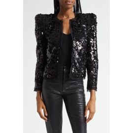 L\'AGENCE Shai Paillette Strong Shoulder Jacket at Nordstrom