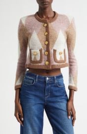 L\'AGENCE Siobhan Argyle Crop Cardigan at Nordstrom