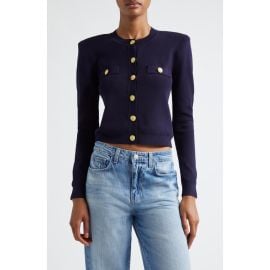 L\'AGENCE Toulouse Crewneck Cardigan at Nordstrom