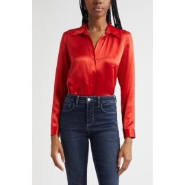 L\'AGENCE Tyler Silk Blouse at Nordstrom
