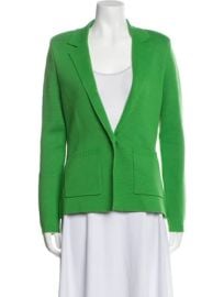 L\'agence Lacey Knit Blazer Bright Green at The Real Real