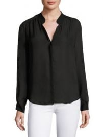 L AGENCE - Bianca Buttoned Silk Blouse at Saks Fifth Avenue